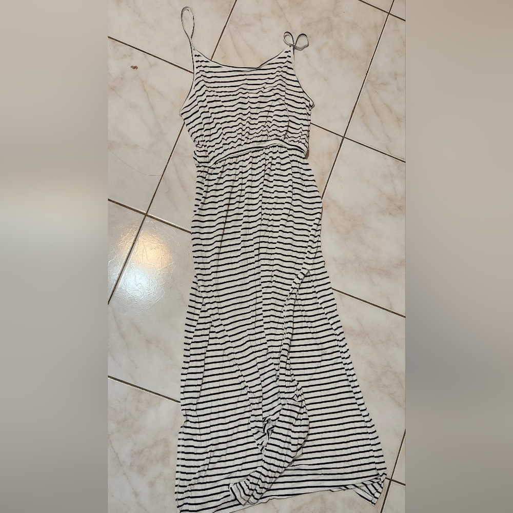 Double slit maxi dress